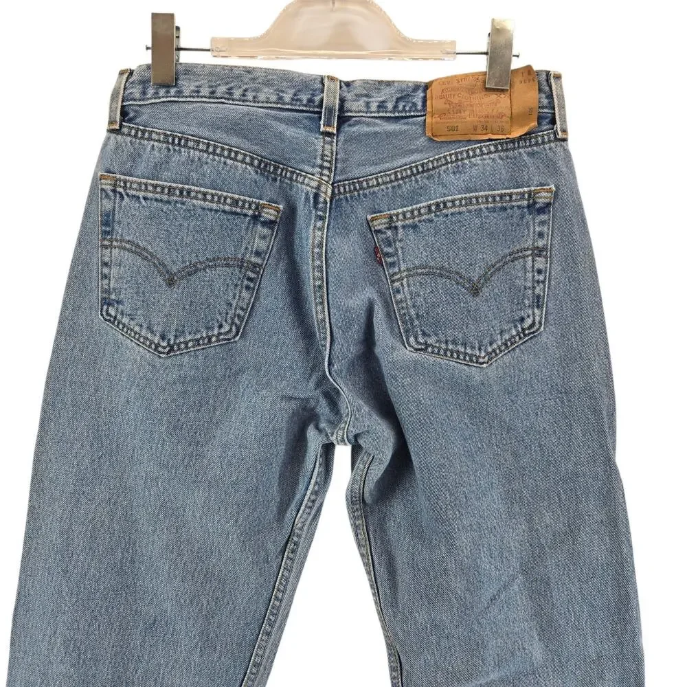 Vintage Levi's 501 Jeans Men 34x36 (Actual 32x34.5) 90's 100% Cotton USA Grunge‎